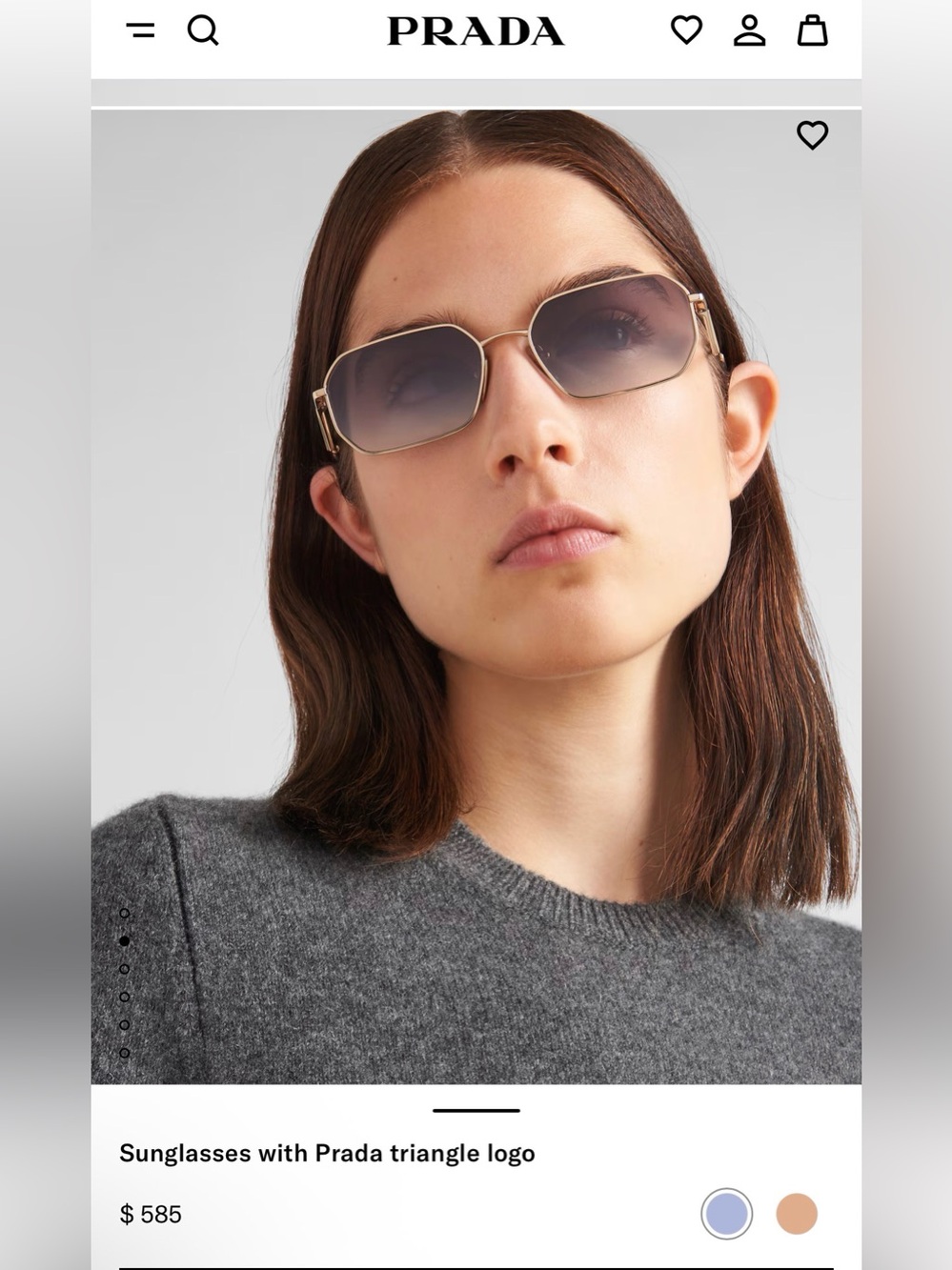 PRADA Gradient Iris Lenses Sunglasses
With Triangle Logo